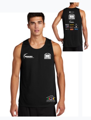 MENS BLACK SINGLET - COLOUR CHOICES:BLACK