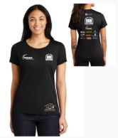 LADIES BLACK S/S TEE SHIRT 